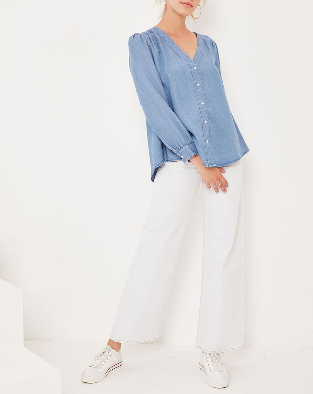 Levi's® Jean Ribcage Wide Leg bleu blanchis