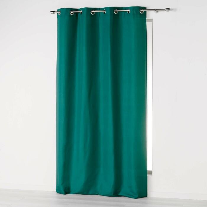 RIDEAU A OEILLETS 140 X 260 CM ABSOLU EMERAUDE