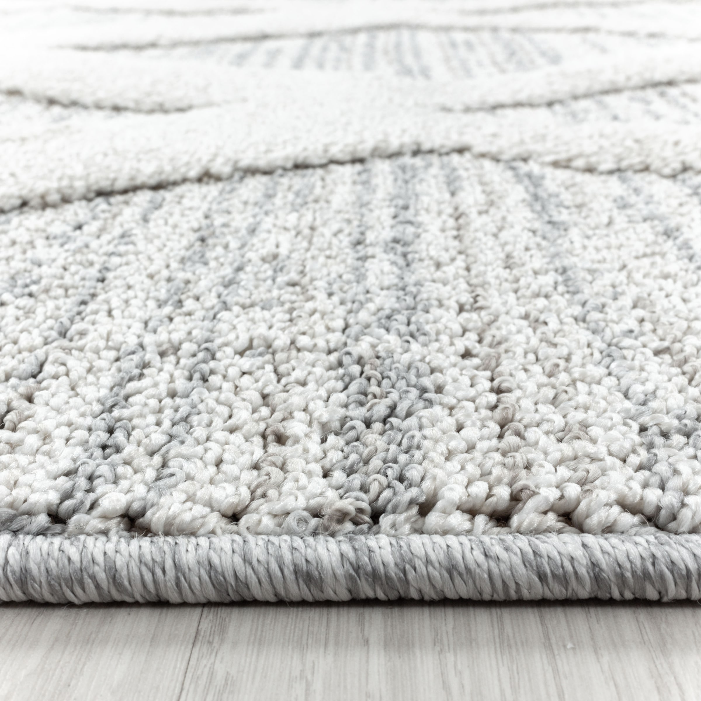 Ayyildiz Teppiche Teppich »PISA 4703« rund 20 mm Höhe auch rechteckig, Hoch Tief Struktur, Wohnzimmer, Schlafzimmer