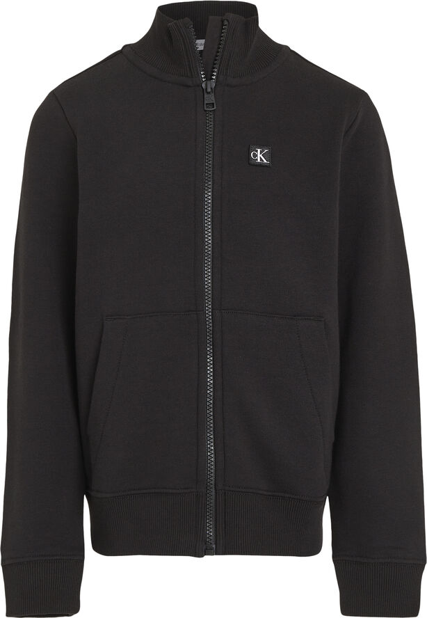 Calvin Klein MONOGRAM MINI BADGE ZIP-THROUGH Ck black