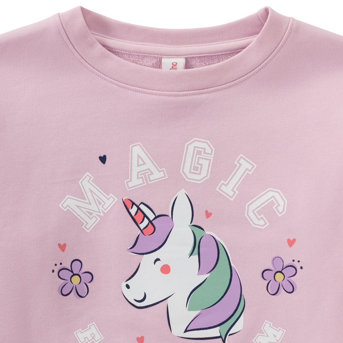 Topolino Mädchen Sweatshirt mit Einhorn-Motiv rosa