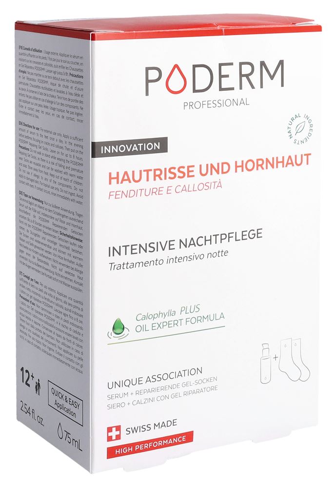 PODERM Serum Hautrisse und Hornhaut 75ml   1 Paar Gelsocken 1 Stk