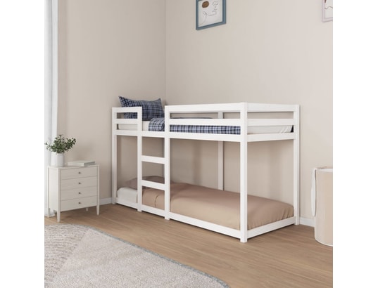 VIDAXL - Lit superposé blanc 75x190 cm bois de pin massif