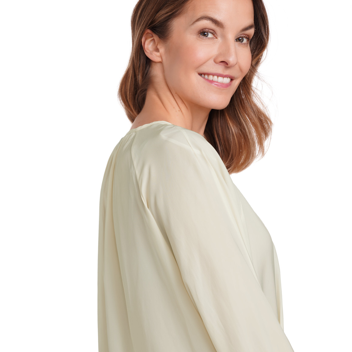 Gina Benotti Damen Bluse in Unifarben beige
