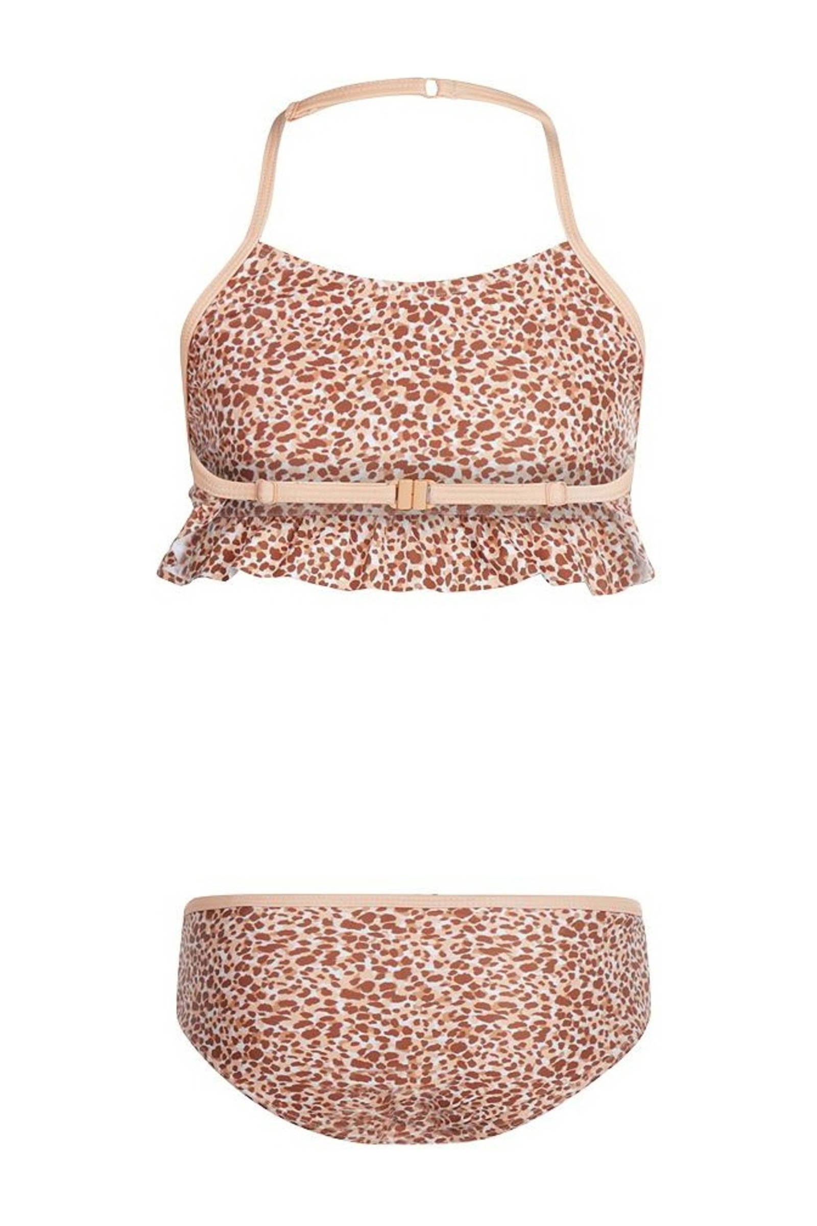 Koko Noko halter bikini met ruches oudroze/roze
