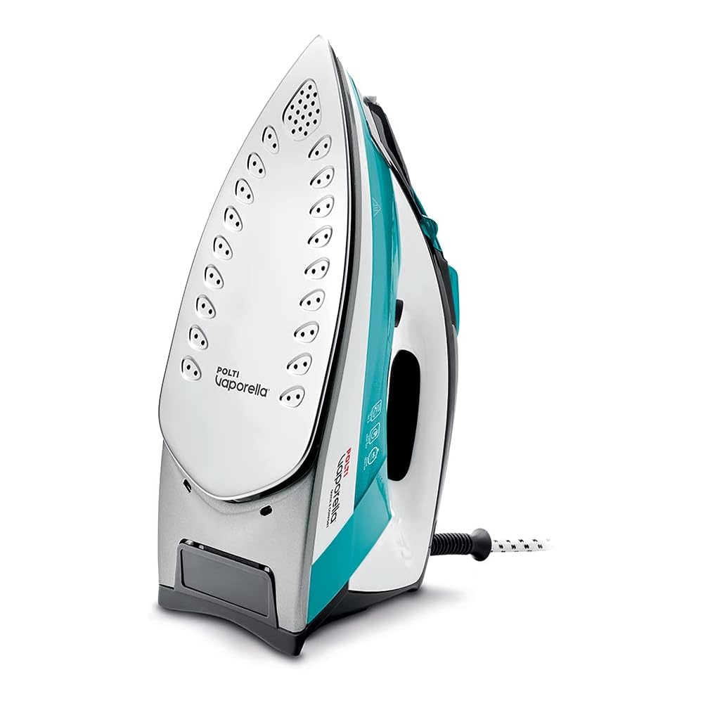 Polti Vaporella Quick&Comfort QC120, Fer à Vapeur avec Semelle en Acier Inoxydable, Poignée Soft Touch, Puissance 2200 W, Réservoir de 300 ml, Jet de Vapeur de 180 g, Bleu Clair et Noir : Cuisine et Maison