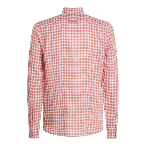 Tommy Hilfiger Linen Gingham Skjorte, Teaberry Blossom/Optic White, 3XL