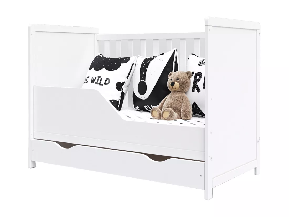 Lit bébé évolutif avec tiroir - OLIVIA - 120x60 cm