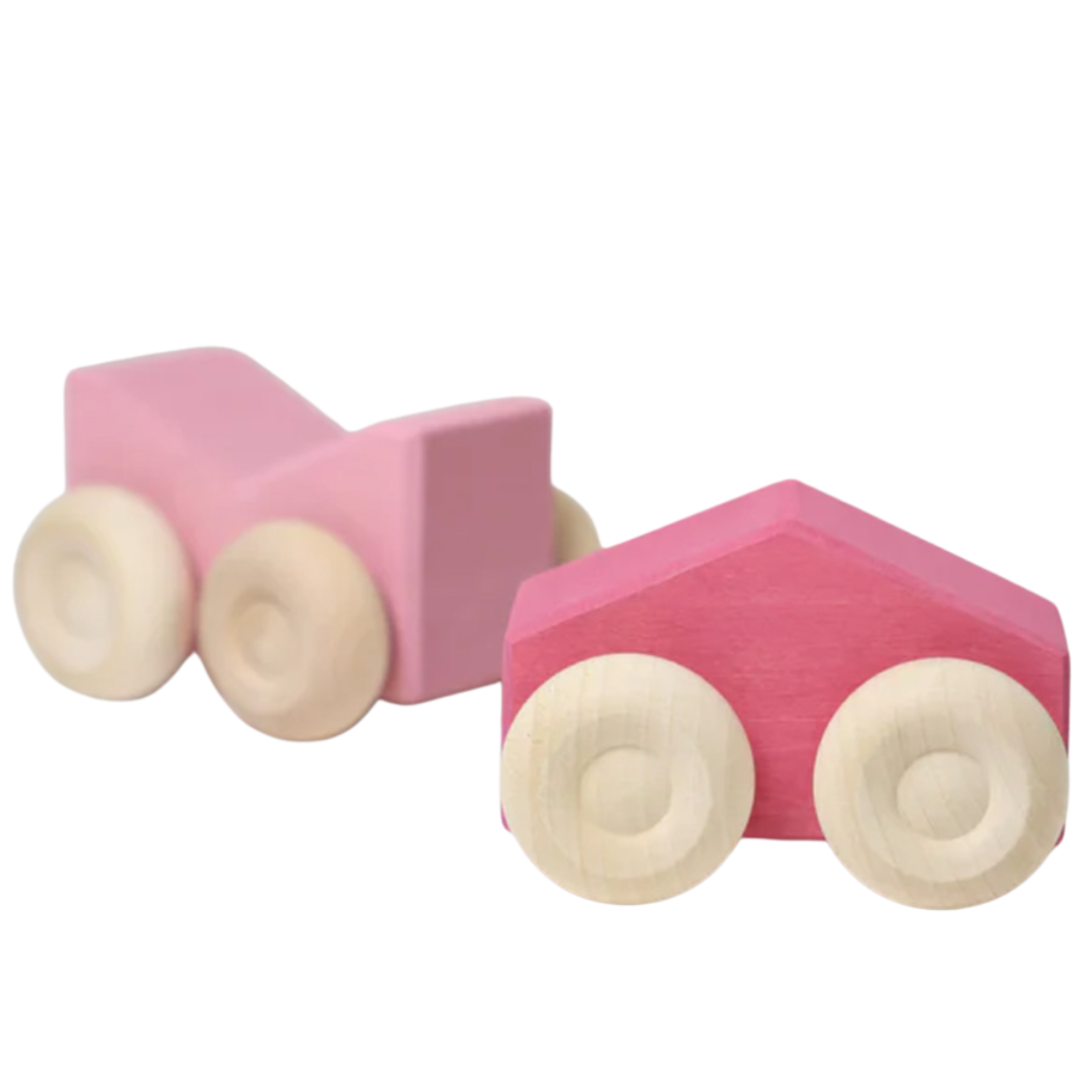 grimm's stapelauto's - roze - 2st