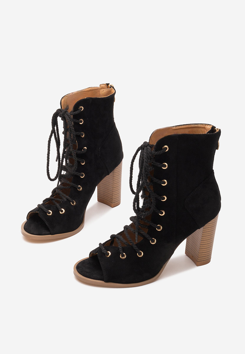Bottines à gros talon noires Joellen