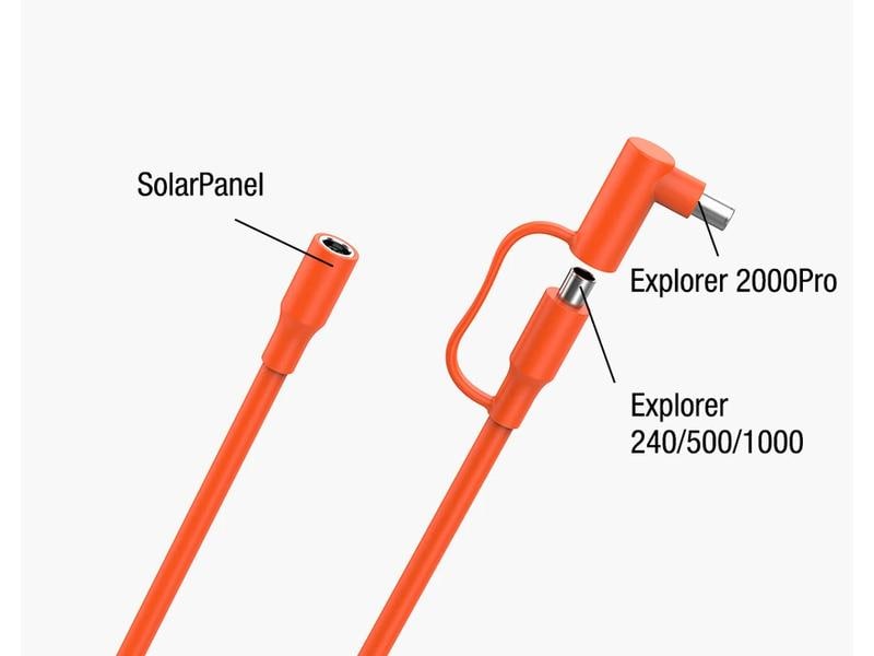 Jackery Verlängerungskabel 5 m DC7909 inkl DC8020 Adapter Jackery DC Solarpanel Verlängerungskabel 5 m