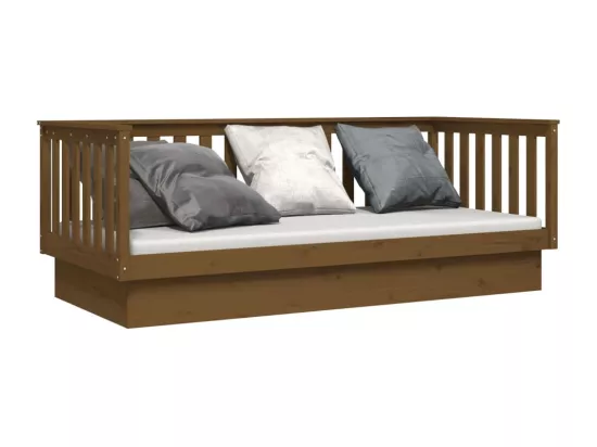 Lit de jour Marron miel 80x200 cm Bois de pin massif