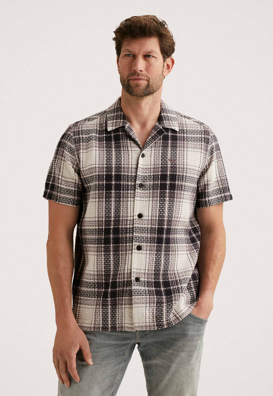 PME Legend PSIS2603262 Short Sleeve Shirt Waffle Bi