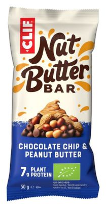 Barre énergétique Clif Nut Butter Bar Pépites de Chocolat/Beurre de Cacahuètes - 50g