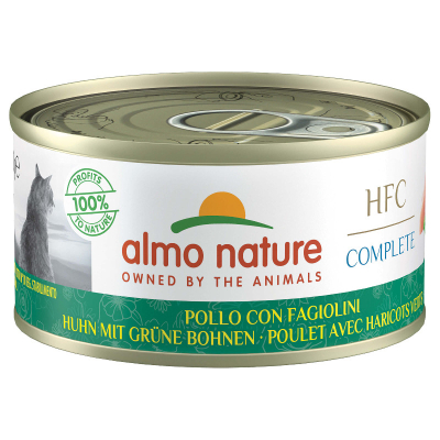 Almo Nature HFC Complete Katzenfutter Huhn mit grünen Bohnen 24x70g