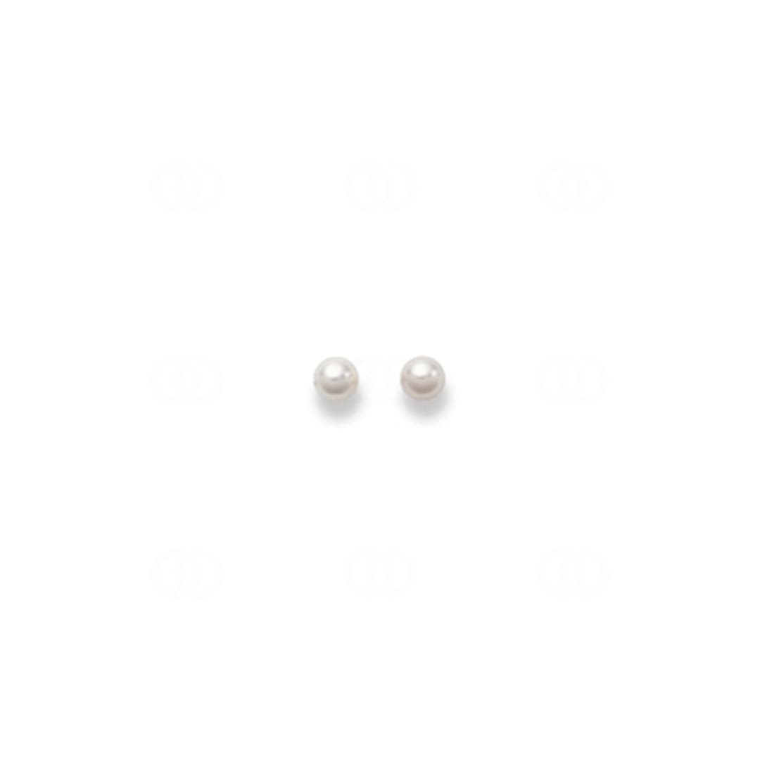 Ohrstecker 750/18 K Weissgold mit Süsswasser-Kulturperle Ø 4.0mm