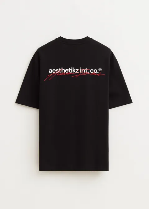 T-shirt met logo zwart (ZWART)
