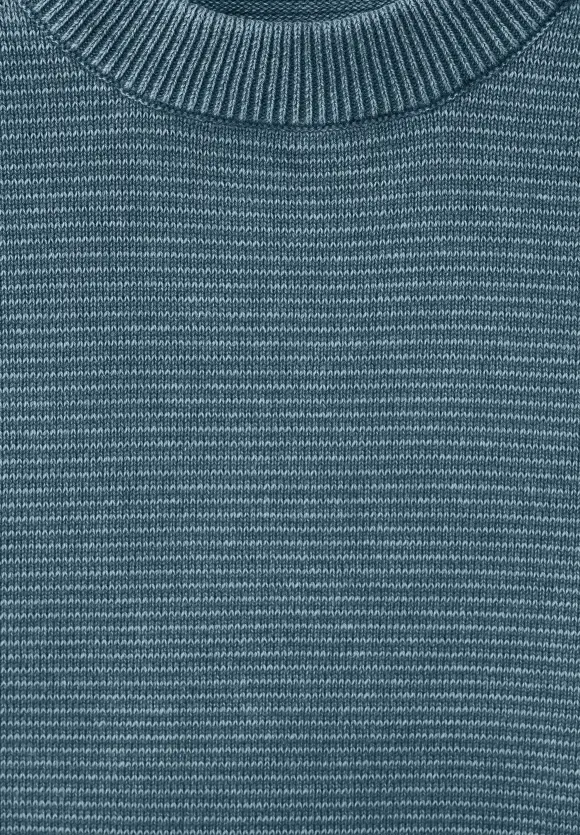 Strickpullover mit Struktur - ash blue