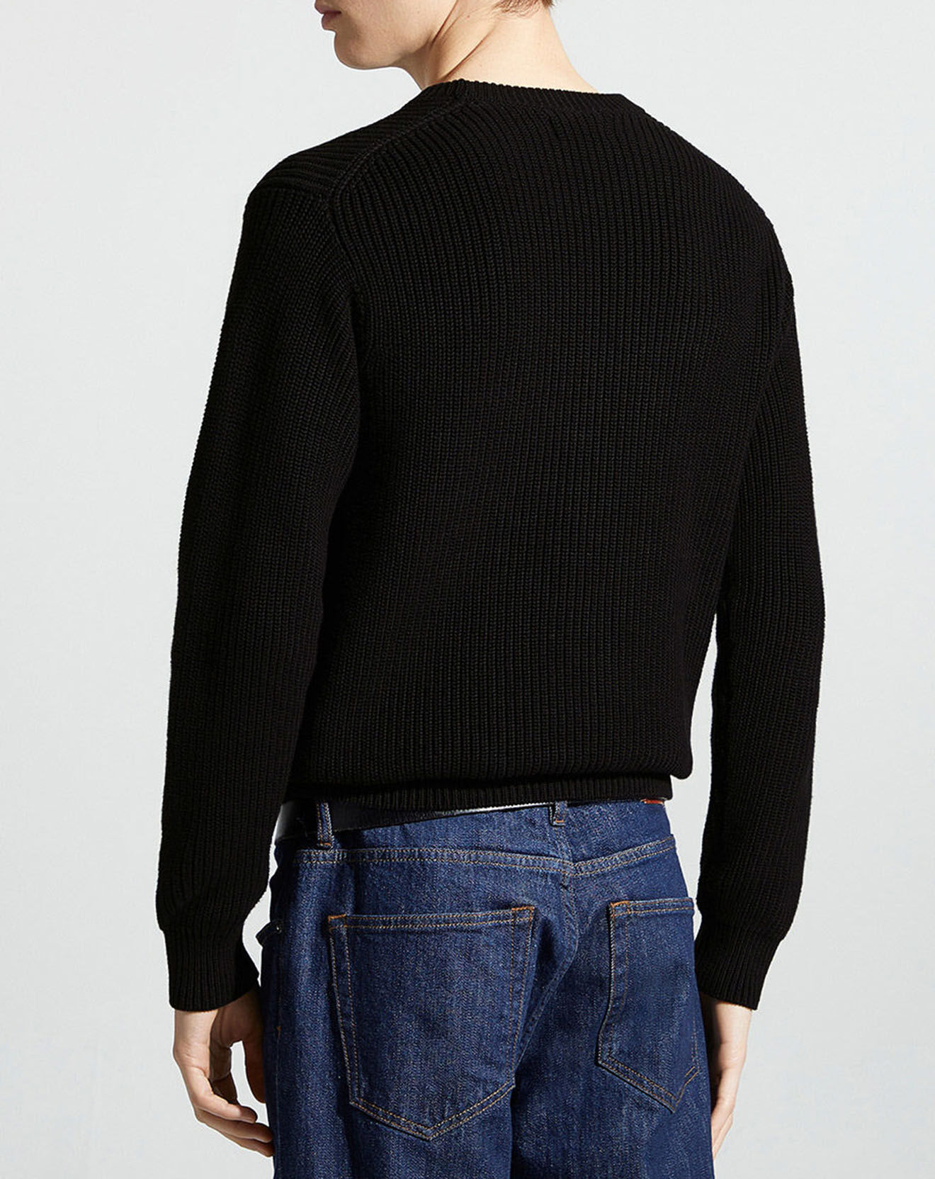 Galeries Lafayette Pull Brib rib noir