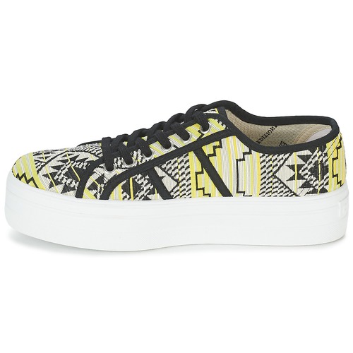 Victoria - BASKET ETNICO PLATAFORMA - Noir / Jaune