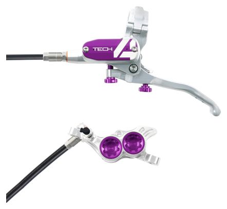 Frein Arrière Hope Tech4 E4 Argent / Violet Durite Standard