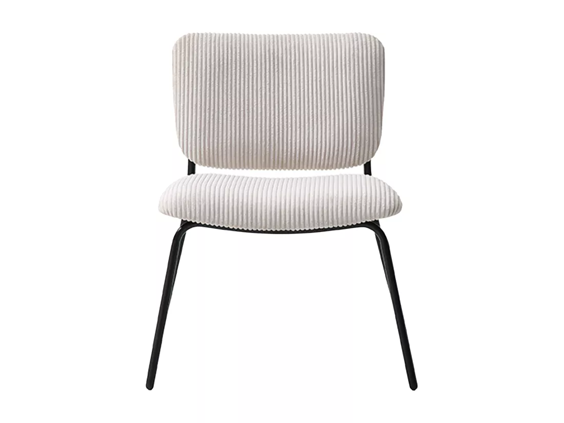 Fauteuil en velours côtelé beige LOVUNIA de Maison Céphy