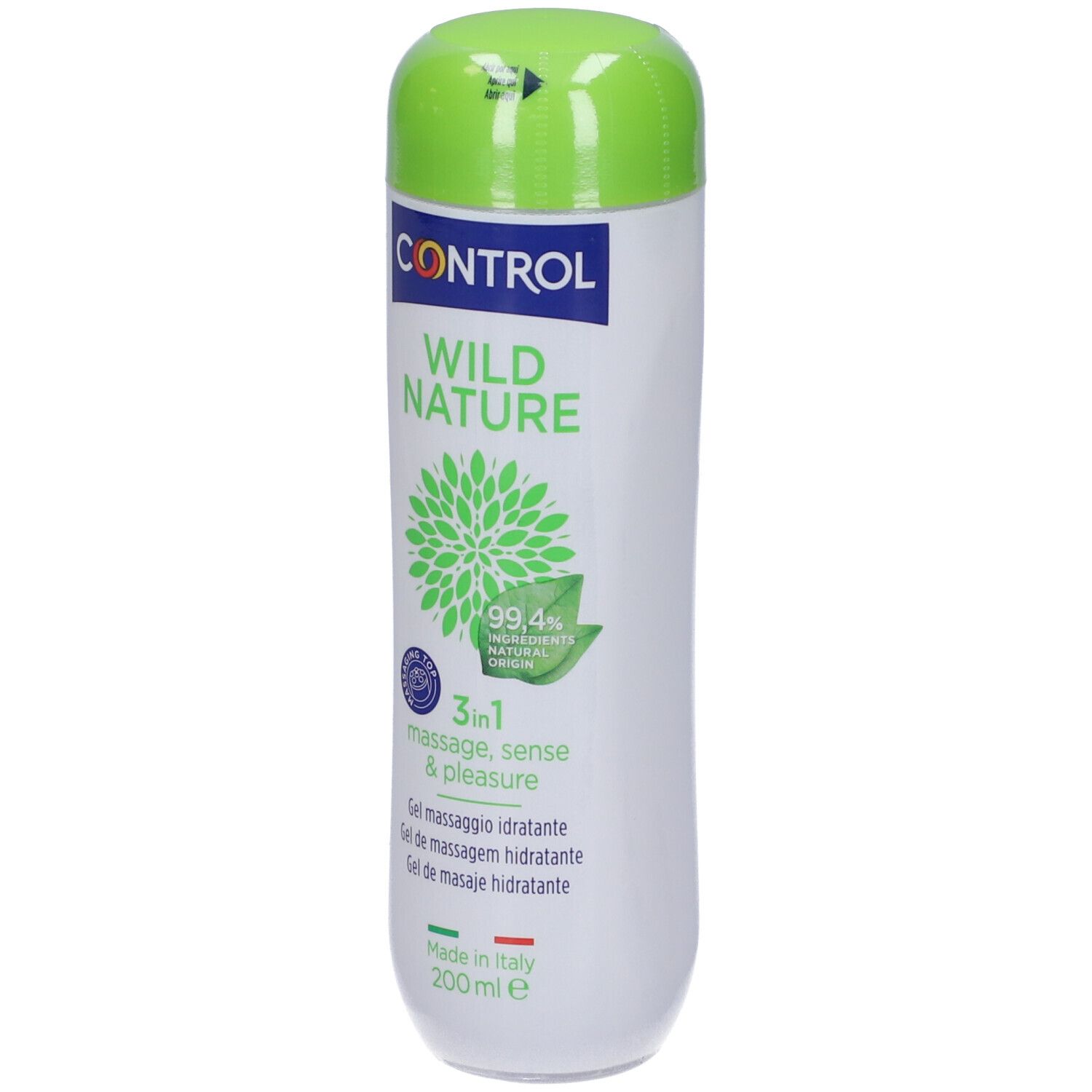 Control 3-in-1 *Wild Nature* Gleit- und Massagegel mit Massage-Aufsatz