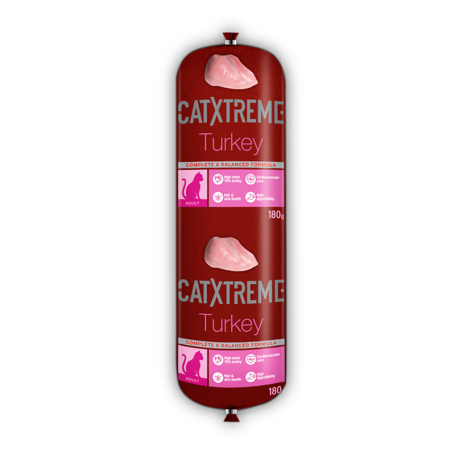 Salsicha Catxtreme de peru e ervilhas para gatos