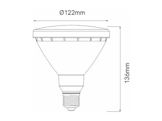 Ampoule LED PAR38 15W E27 Réflecteur parabolique