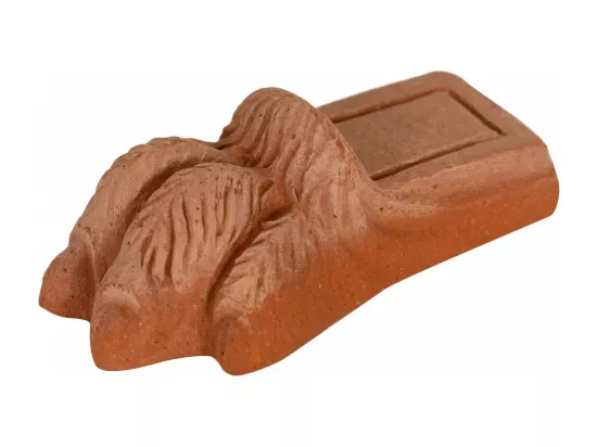 BISCOTTINI Soucoupes Patte de Lion - Terre cuite - Argile toscane - Fait main - Pots de fleurs - Jardinières - jardin - 7 x 11.5 x 5.5 cm - Lot de 12