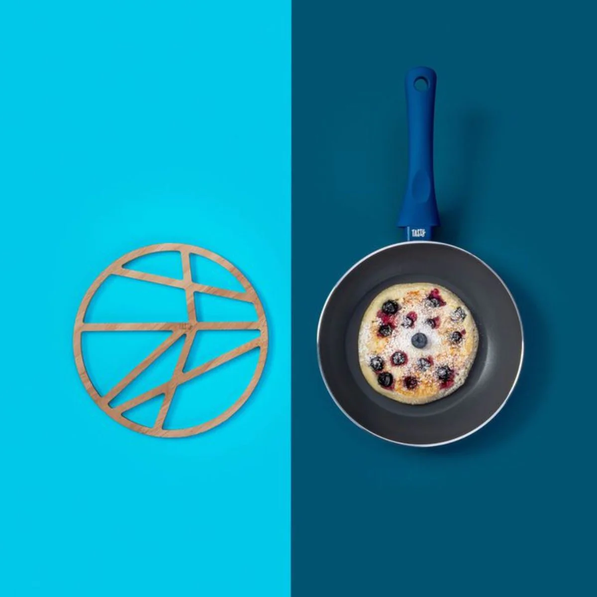Dessous de plat rond en bois Green Tasty