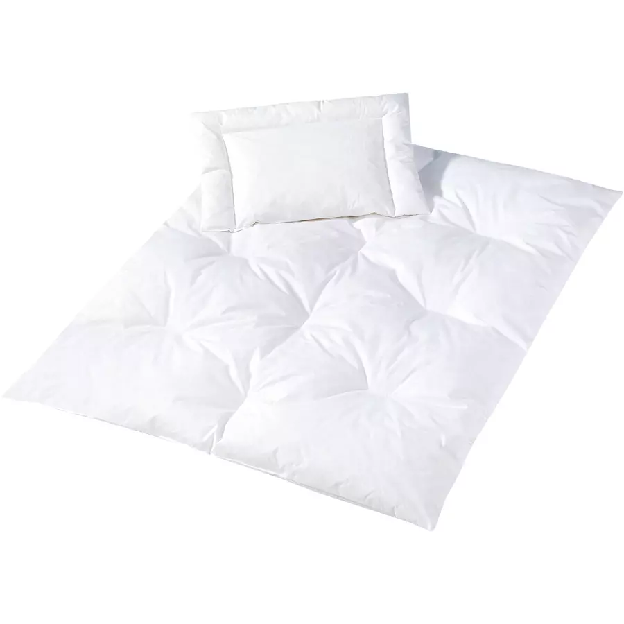 JULIUS ZÖLLNER Kindersteppbett-Set Feder-Daune 40 x 60 cm  100 x 135 cm