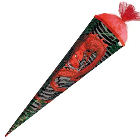 Roth Schultüte 85 cm und Glittereffekten Dragon