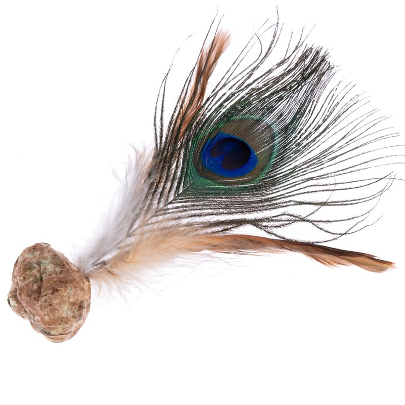 Jouet Modern Living Katmandou avec des plumes de paon pour chat