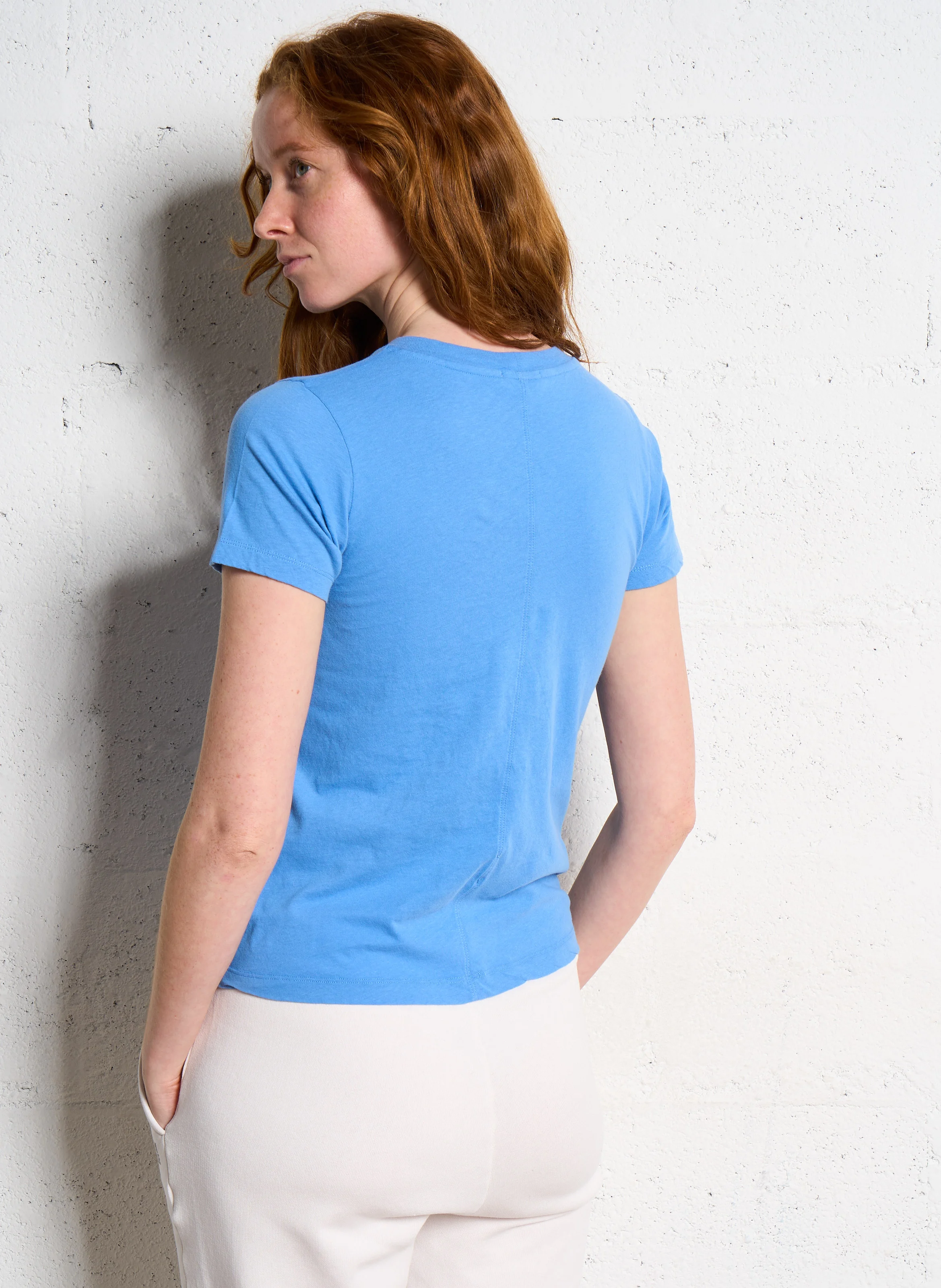 GAMIPY - Tee-shirt col rond en coton | Bleu