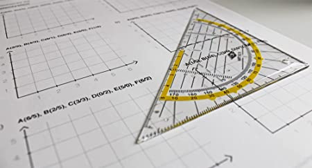 (16cm) Einhänge Geo Dreieck Zeichen Massstab Geometrie Winkelmesser (466208192) - Assortiert