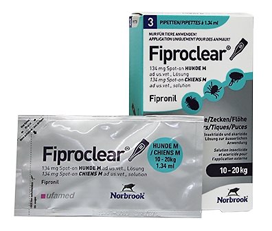 FIPROCLEAR Spot-on Hunde<br>3 × 1.34 ml, Lösung zur Anwendung auf der Haut, M, ad us. vet.
