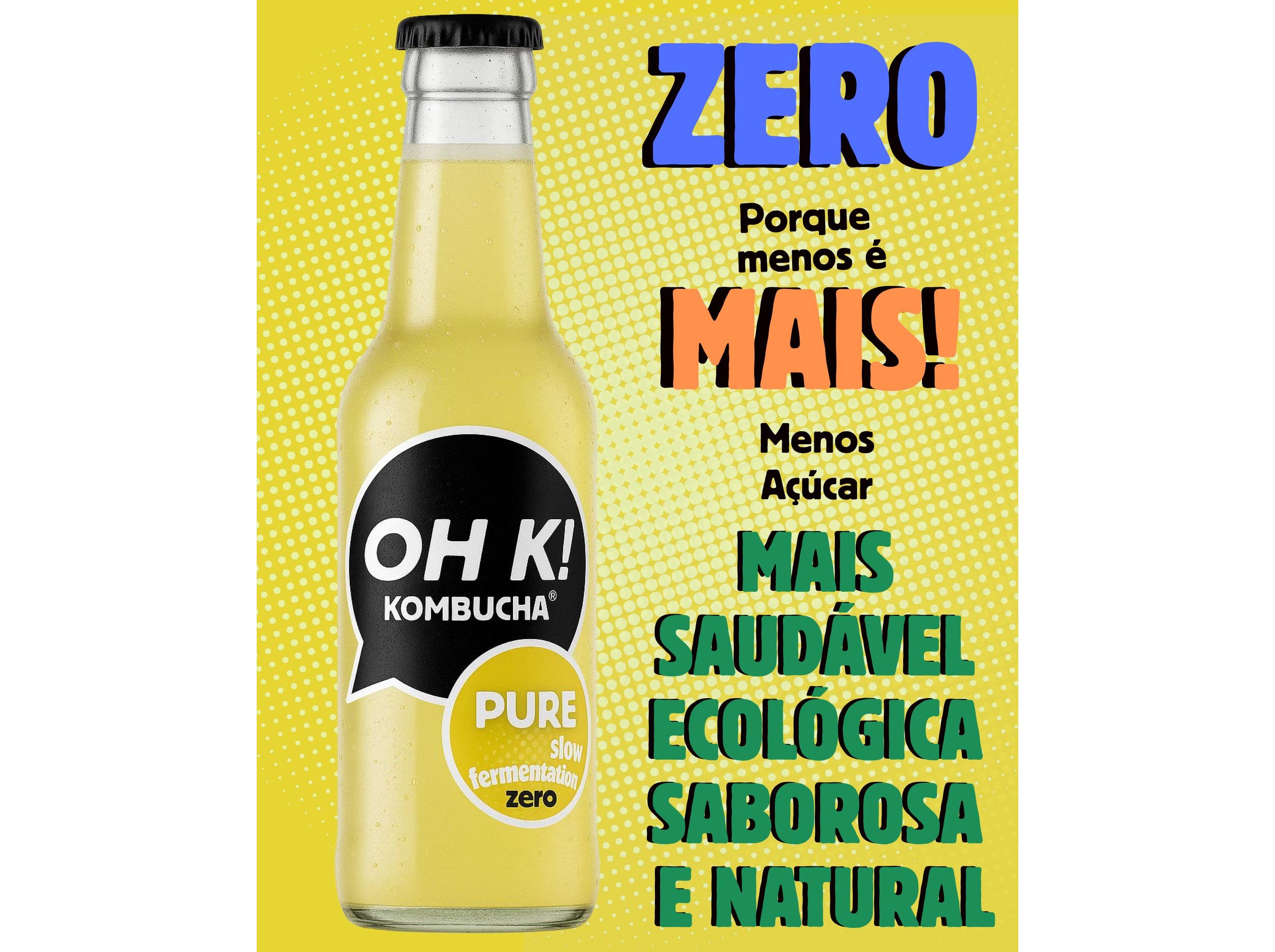 KOMBUCHA BIO OH K! PURE (CHÁ VERDE E JASMIM) 330ML