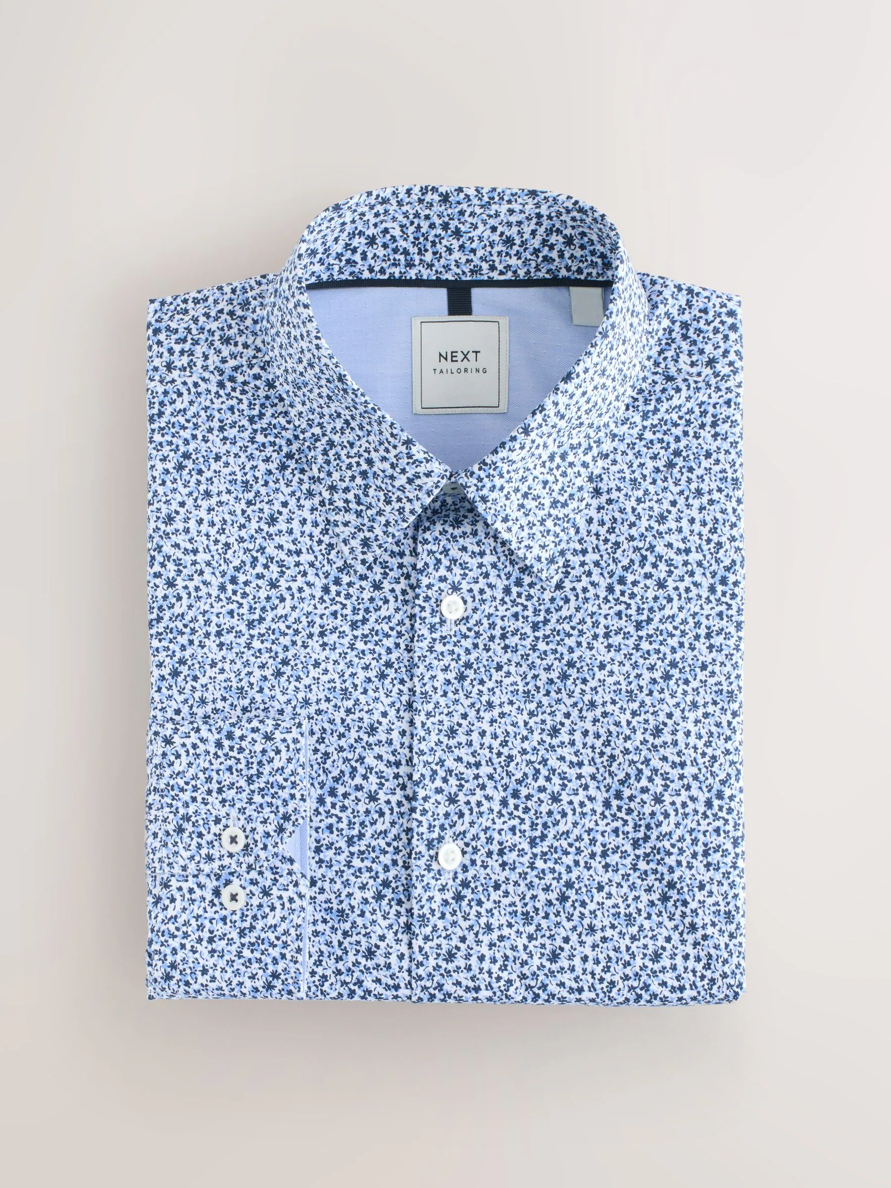 Blauw - Onderhoudsvriendelijke nette overhemden met enkele manchetten, set van 3