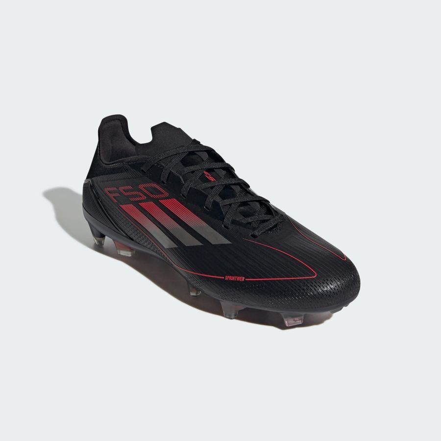 adidas F50 Pro FG Stealth Victory - Noir/Argenté/Lucid Red