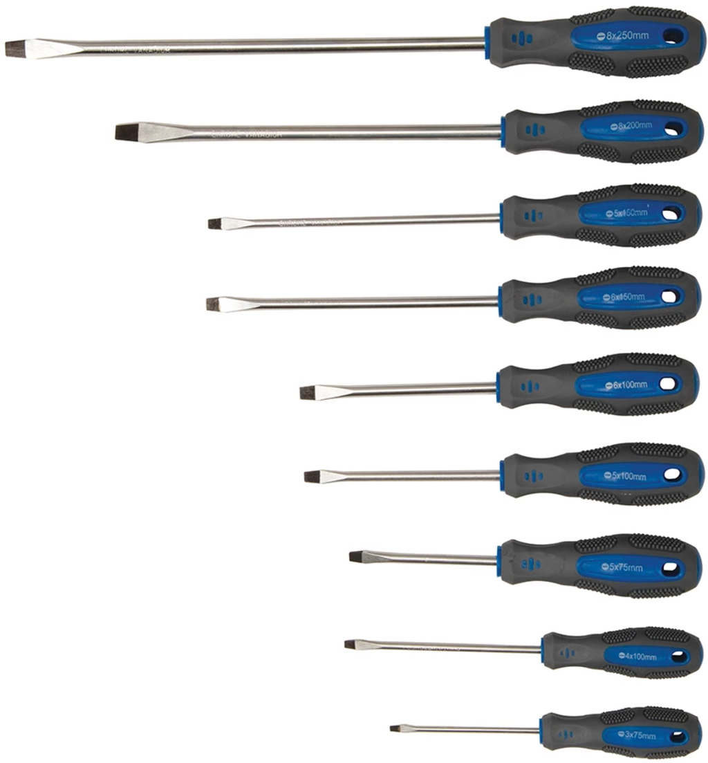 Silverline  Schraubendreher Set, 100-teilig    Handwerkzeuge mit ergonomischen Weichgriffen