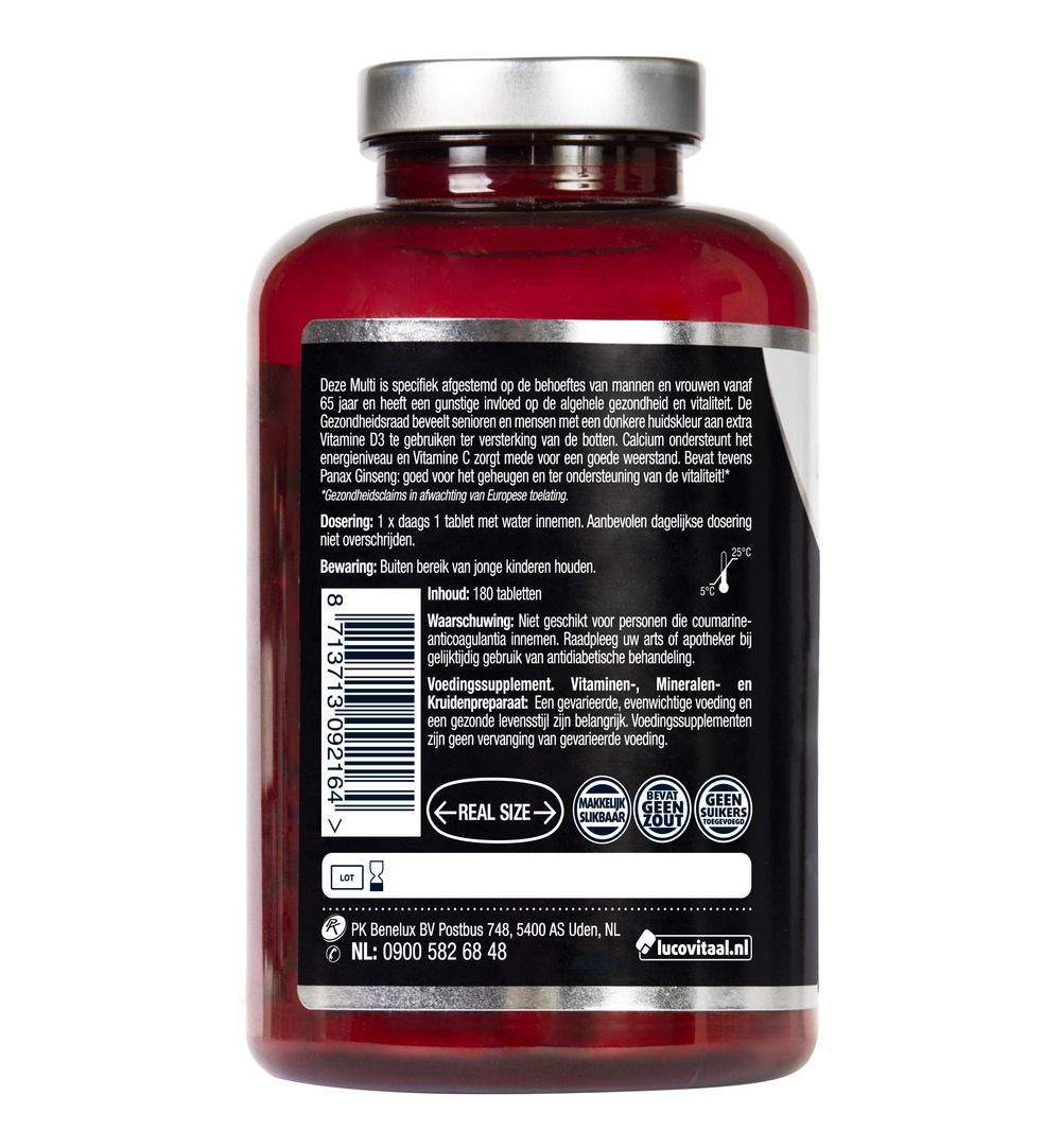 Lucovitaal Multi A-Z 65+ (180 tabletten)