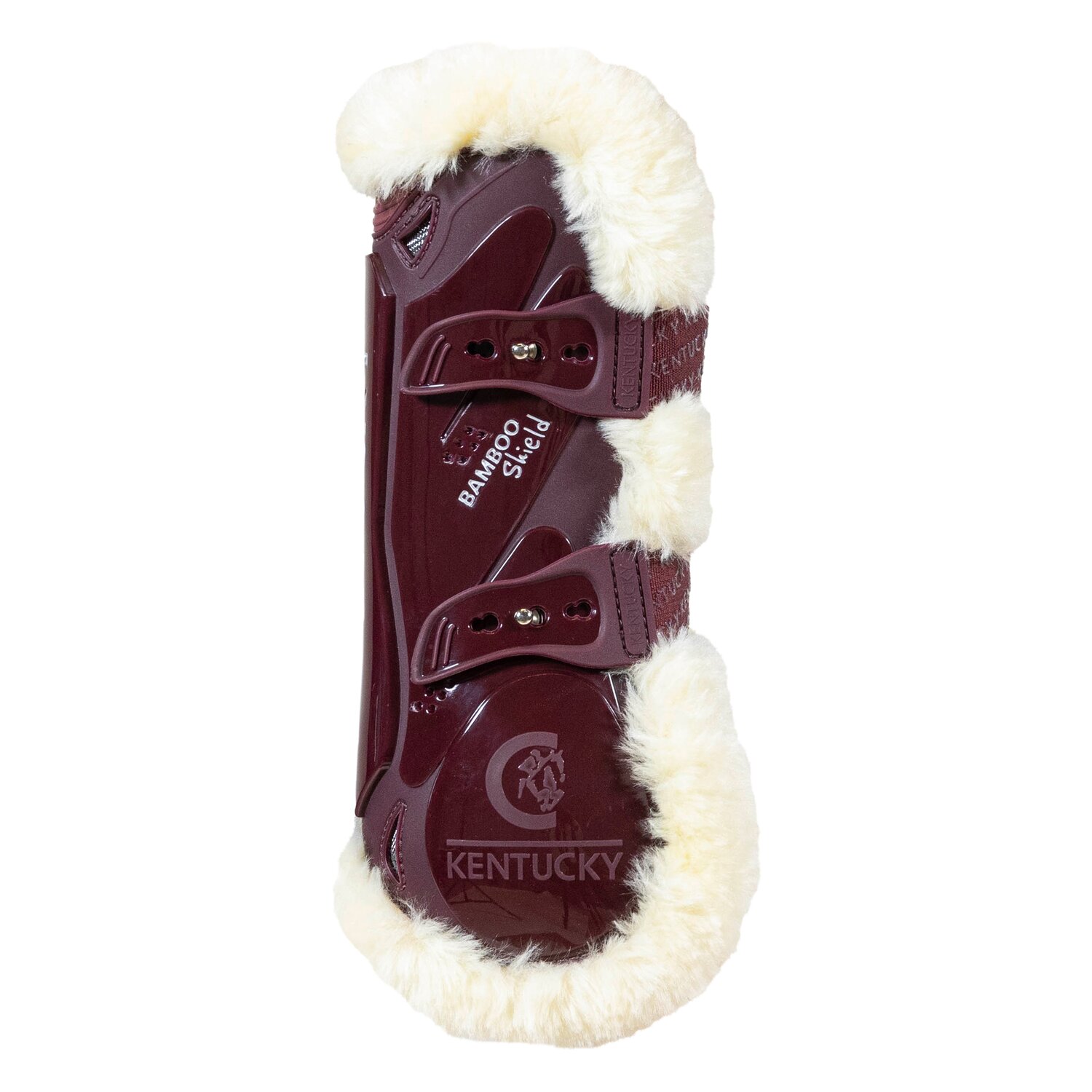 KENTUCKY Springgamaschen Vegan Sheepskin Bamboo Shield, für Vorderbeine - bordeaux