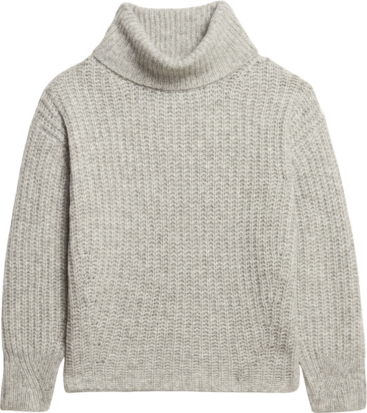 Superdry BRUSHED RIB SLOUCH NK JUMPER Heather grey twist
