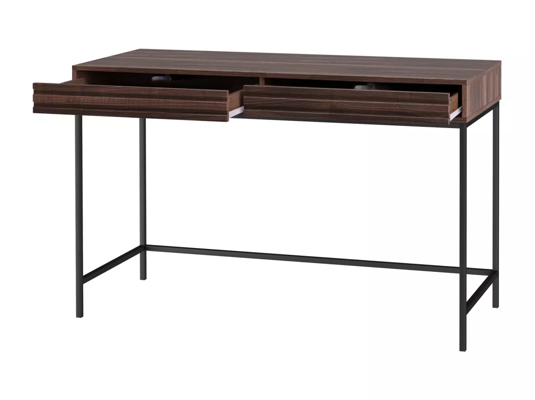 Celine | Bureau avec 2 tiroirs en effet noyer