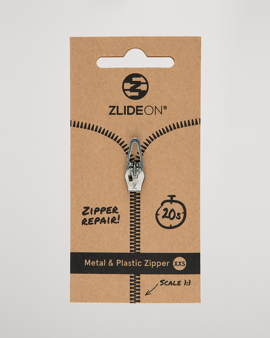 ZlideOn Normal  Plastic & Metal Zipper Silver XXS