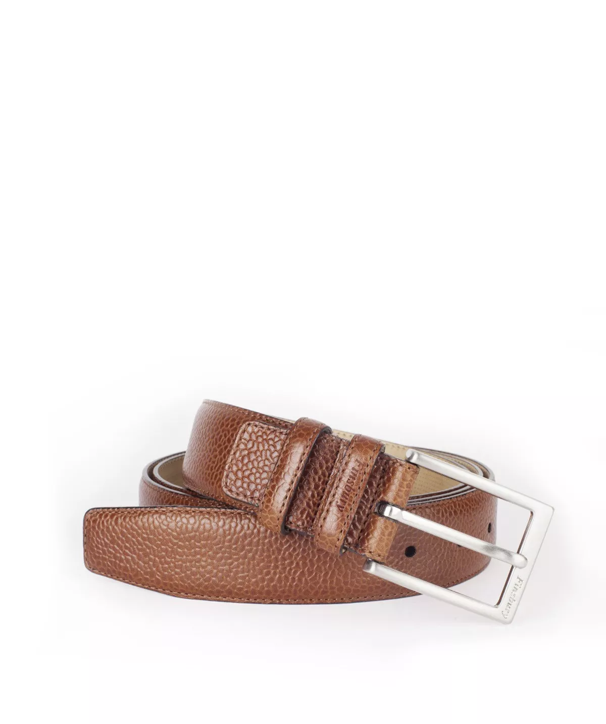 Ceinture Cuir Grainé Marron Clair