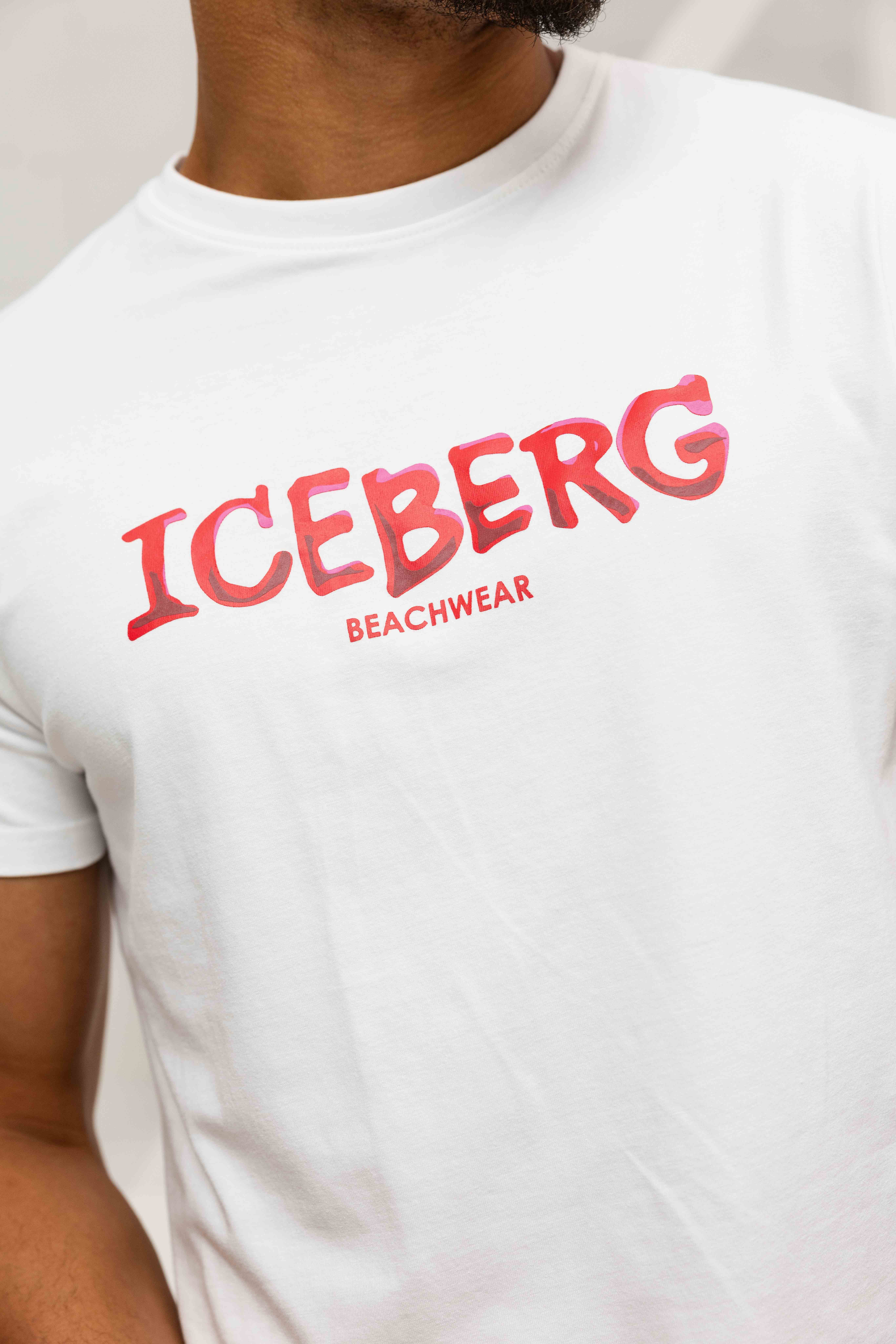Iceberg Vertical T-Shirt Heren Wit