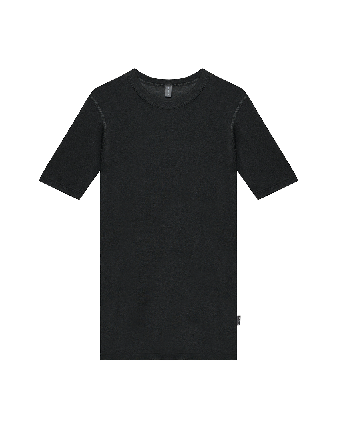 T-shirt in merinowol/zijde voor heren in Staal