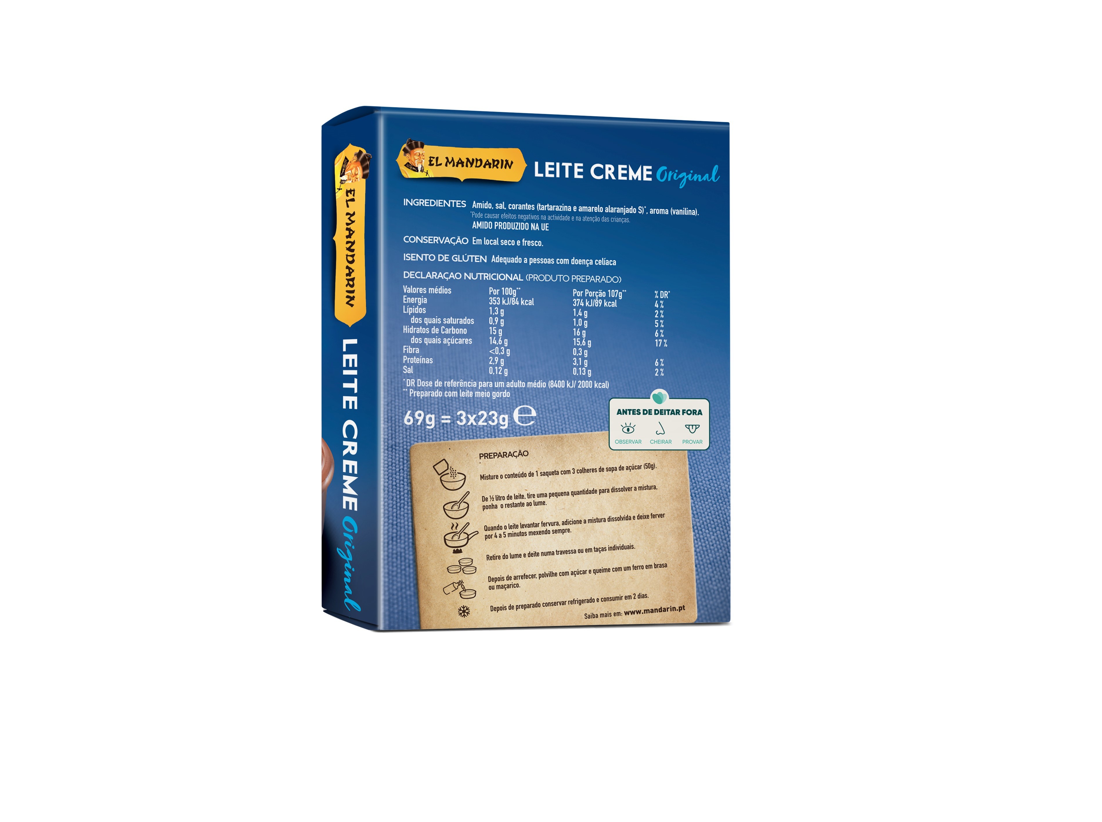 LEITE CREME MANDARIM 3 UN 69 G